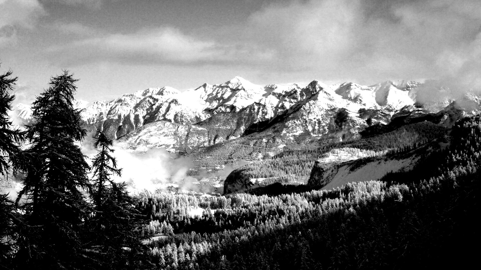 Горный пейзаж обои