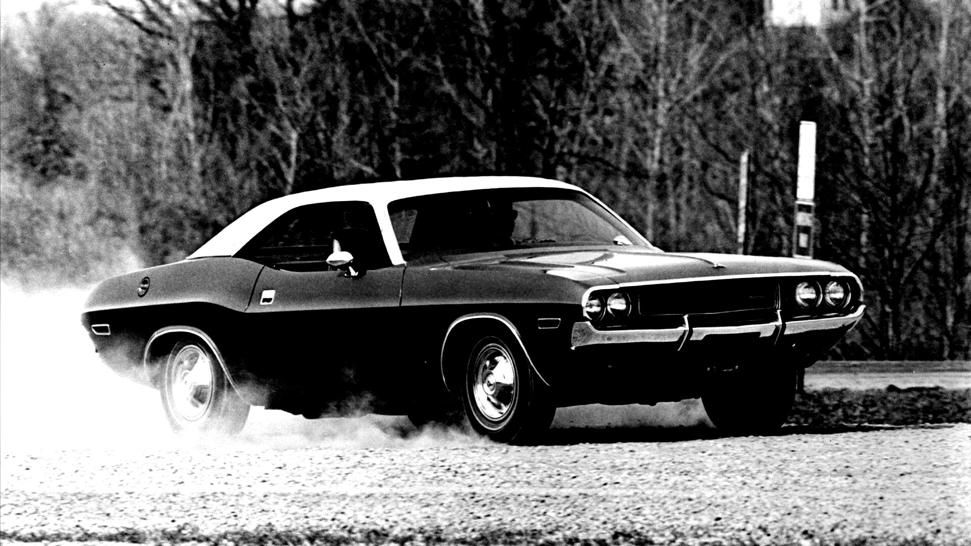 Черно-белое фото Dodge обои