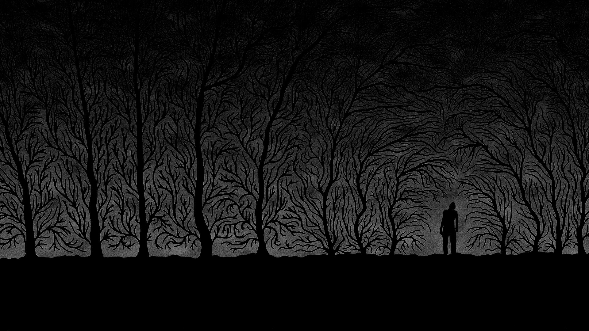 Смыкающиеся деревья обои