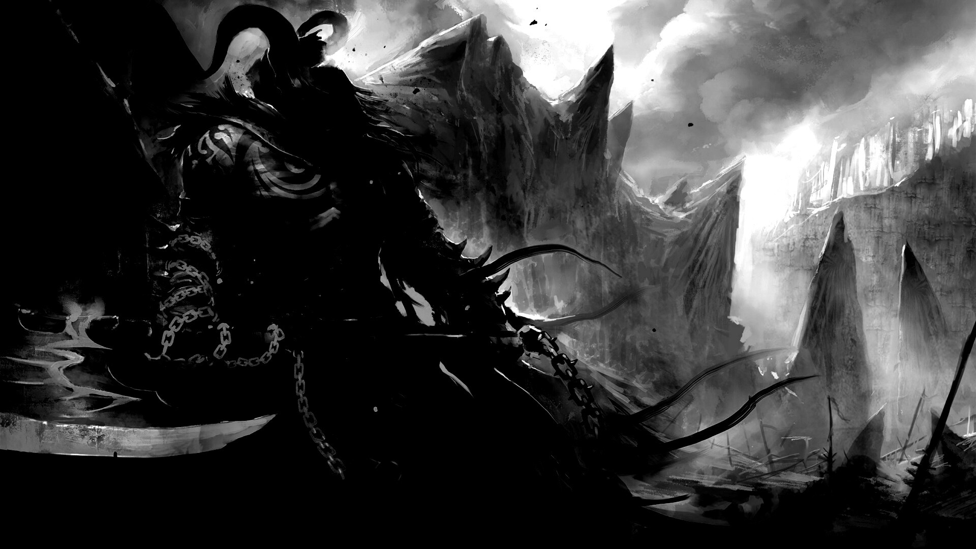 Демон с топором обои