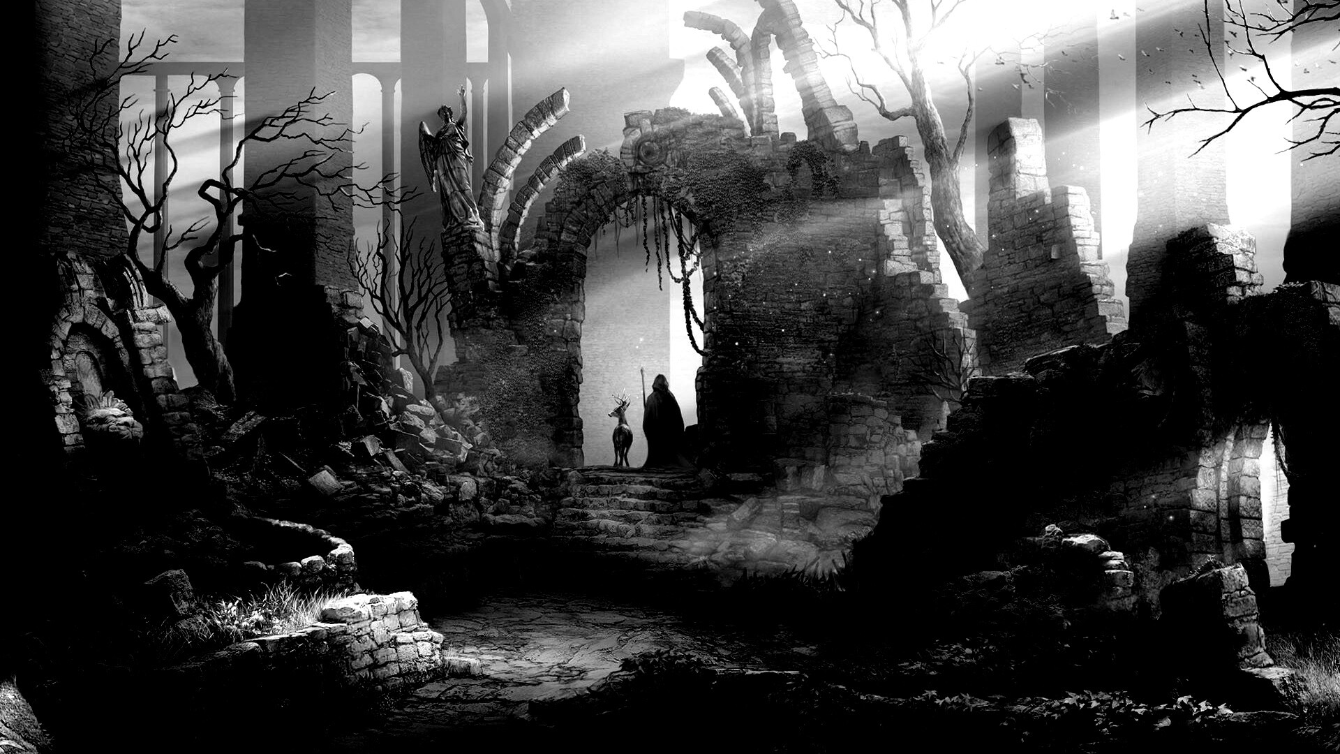 Маг в руинах обои