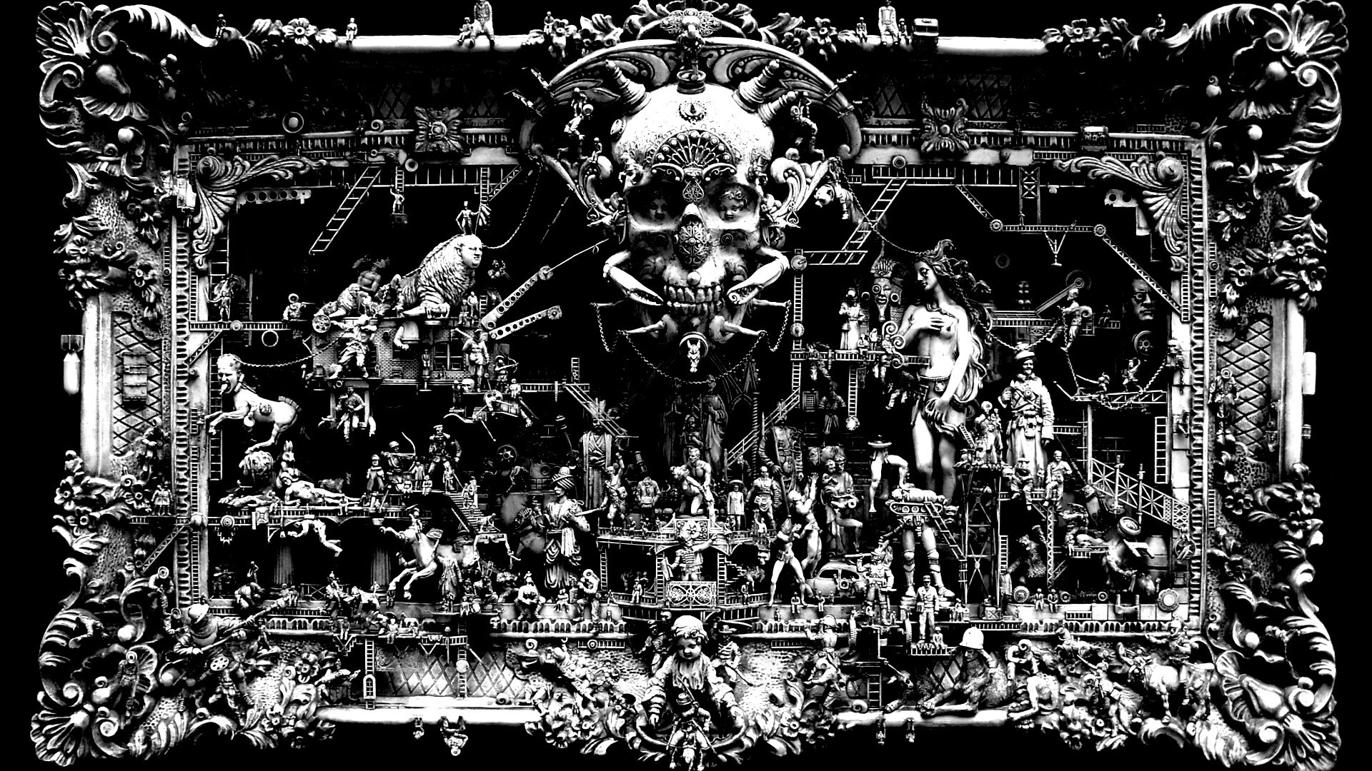 Адская скульптура обои