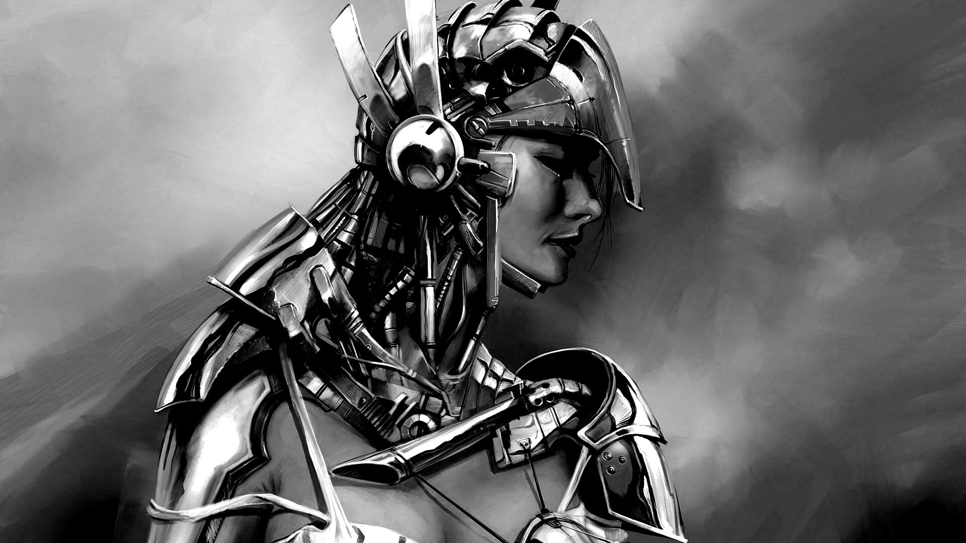 Девушка в силовой броне обои