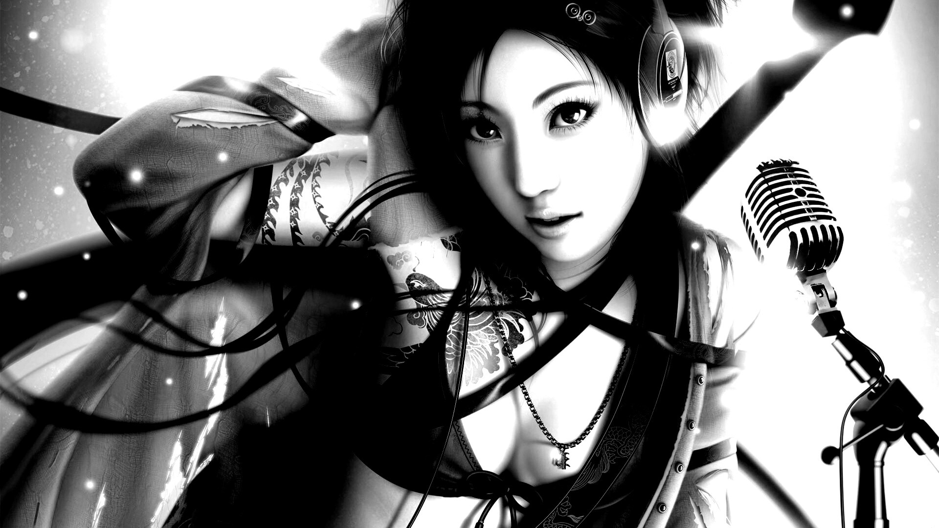 Поющая японка обои