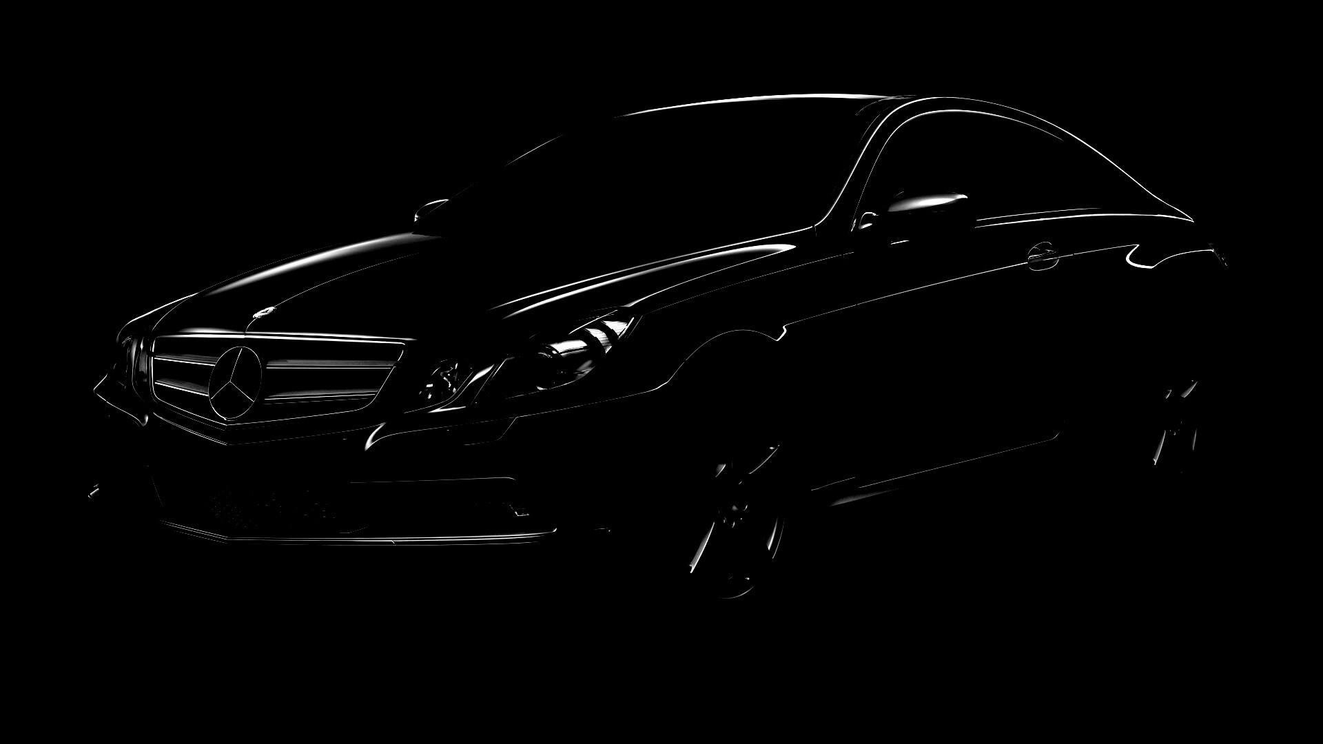 Черный Мерседес обои