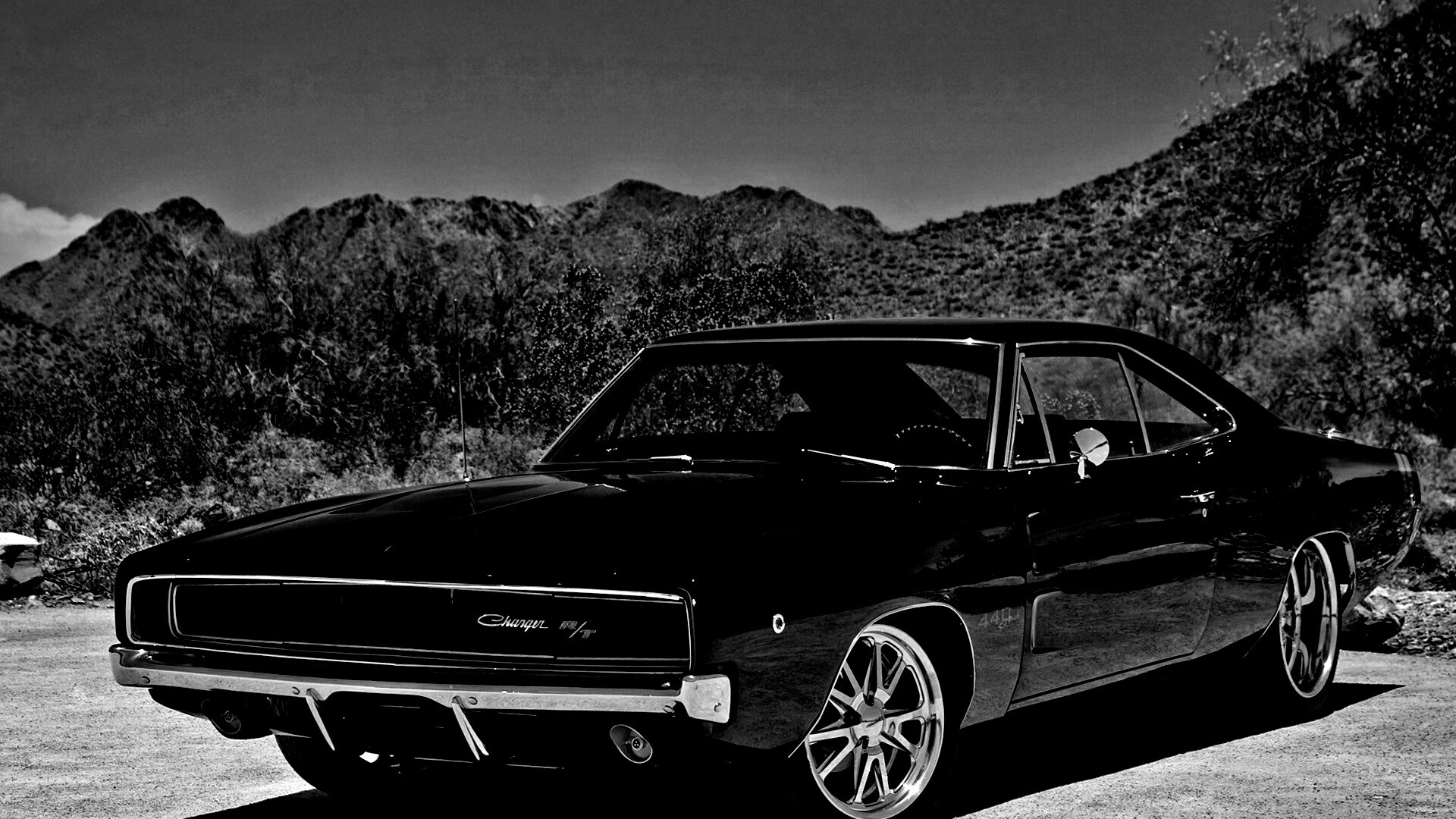 Черный Додж обои