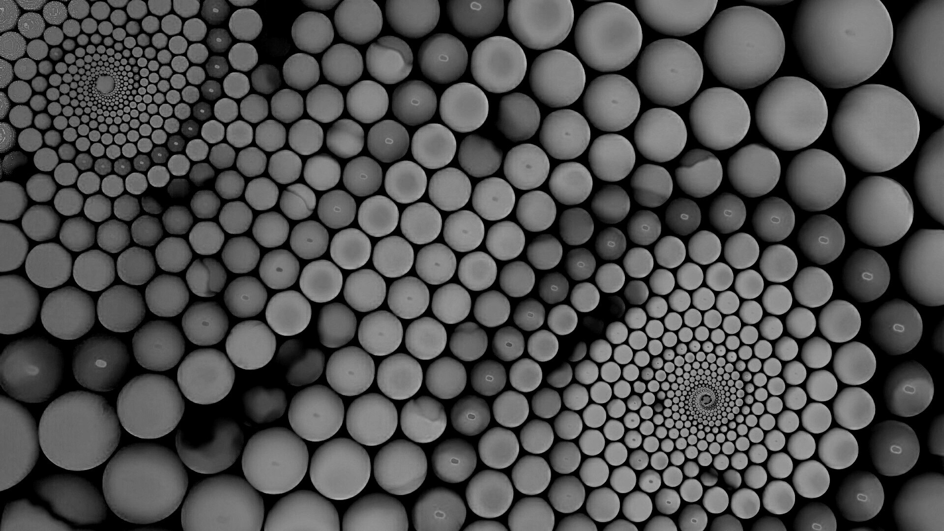 Радужные спирали из шариков обои