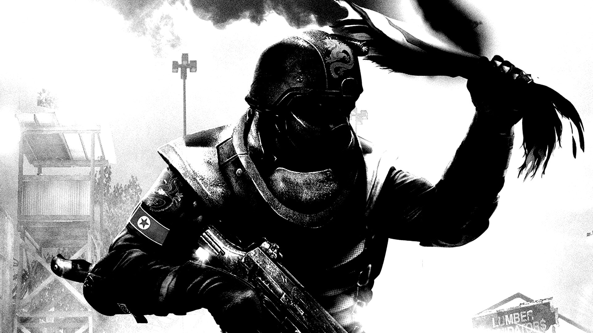 Китайский солдат жжет американский флаг обои