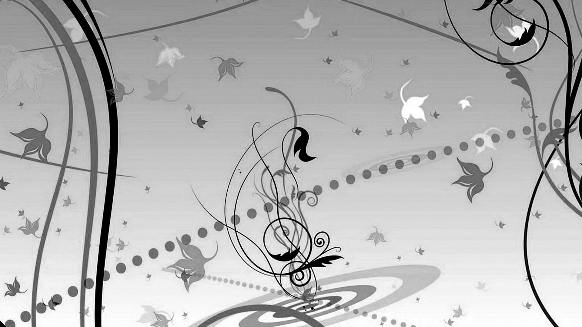 Цветы и завитки обои