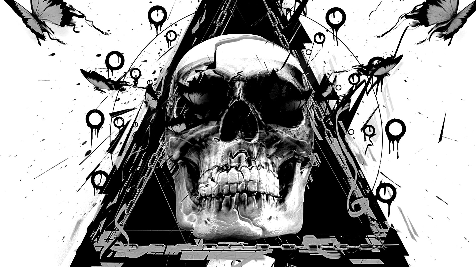 Гламурный череп обои