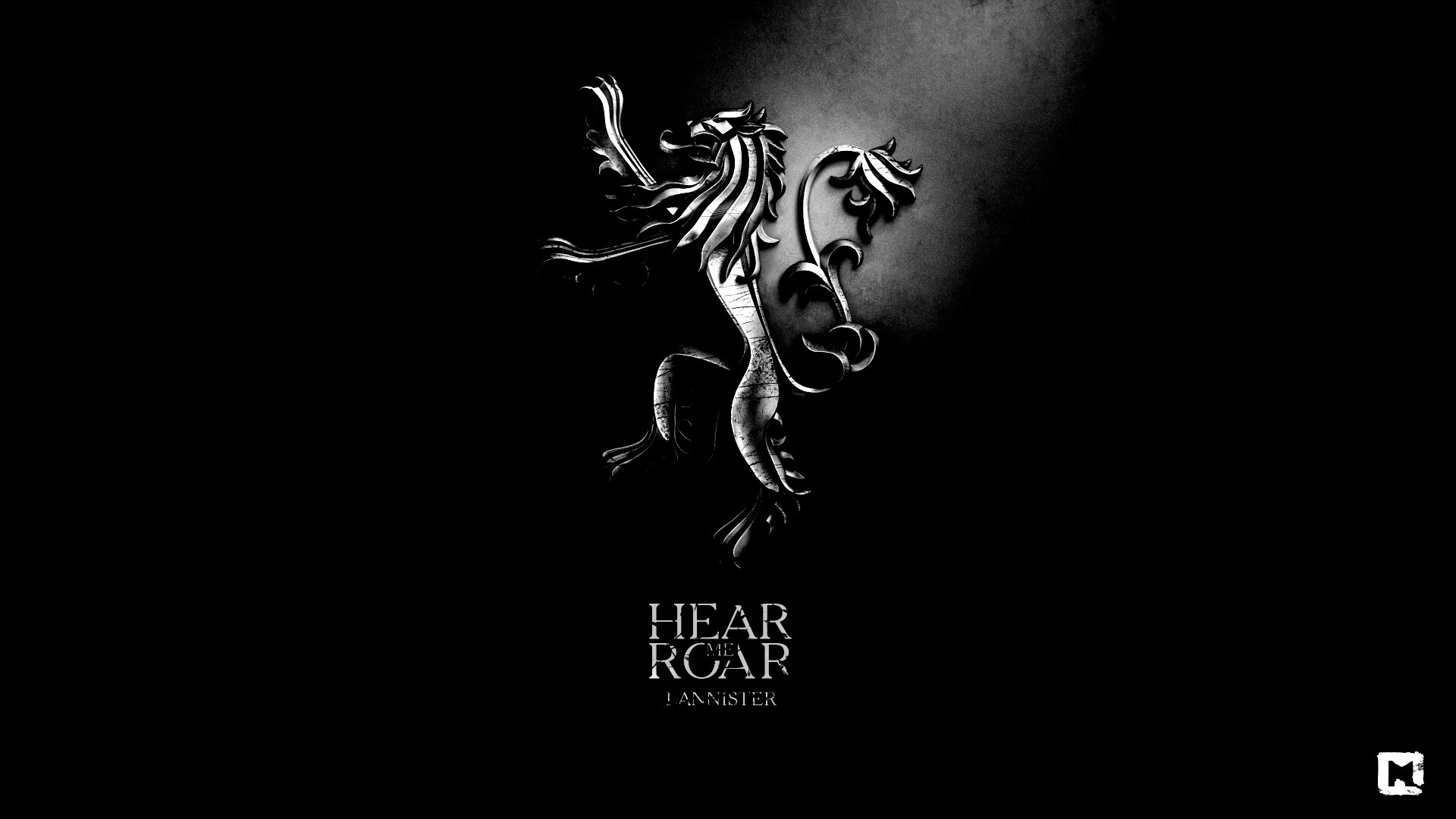 Металлический герб дома Ланнистеров обои