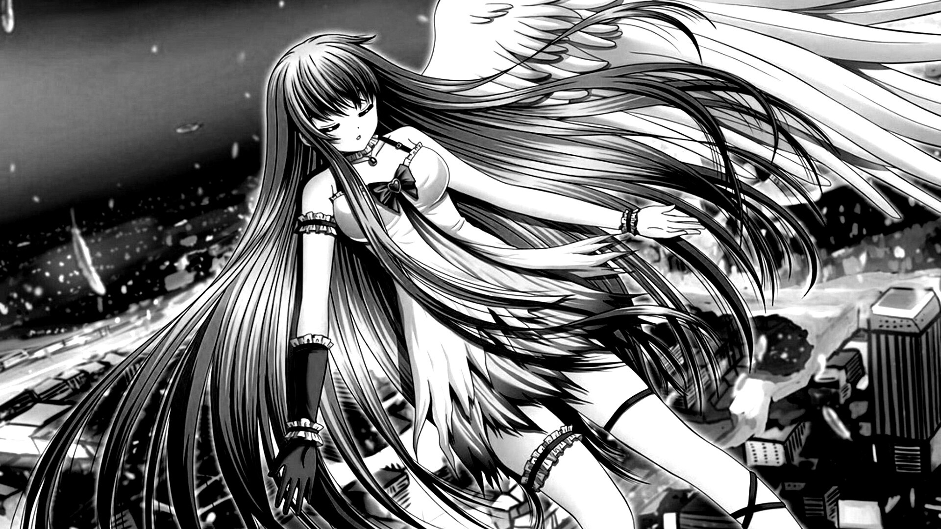 Неопознанная девушка из аниме обои