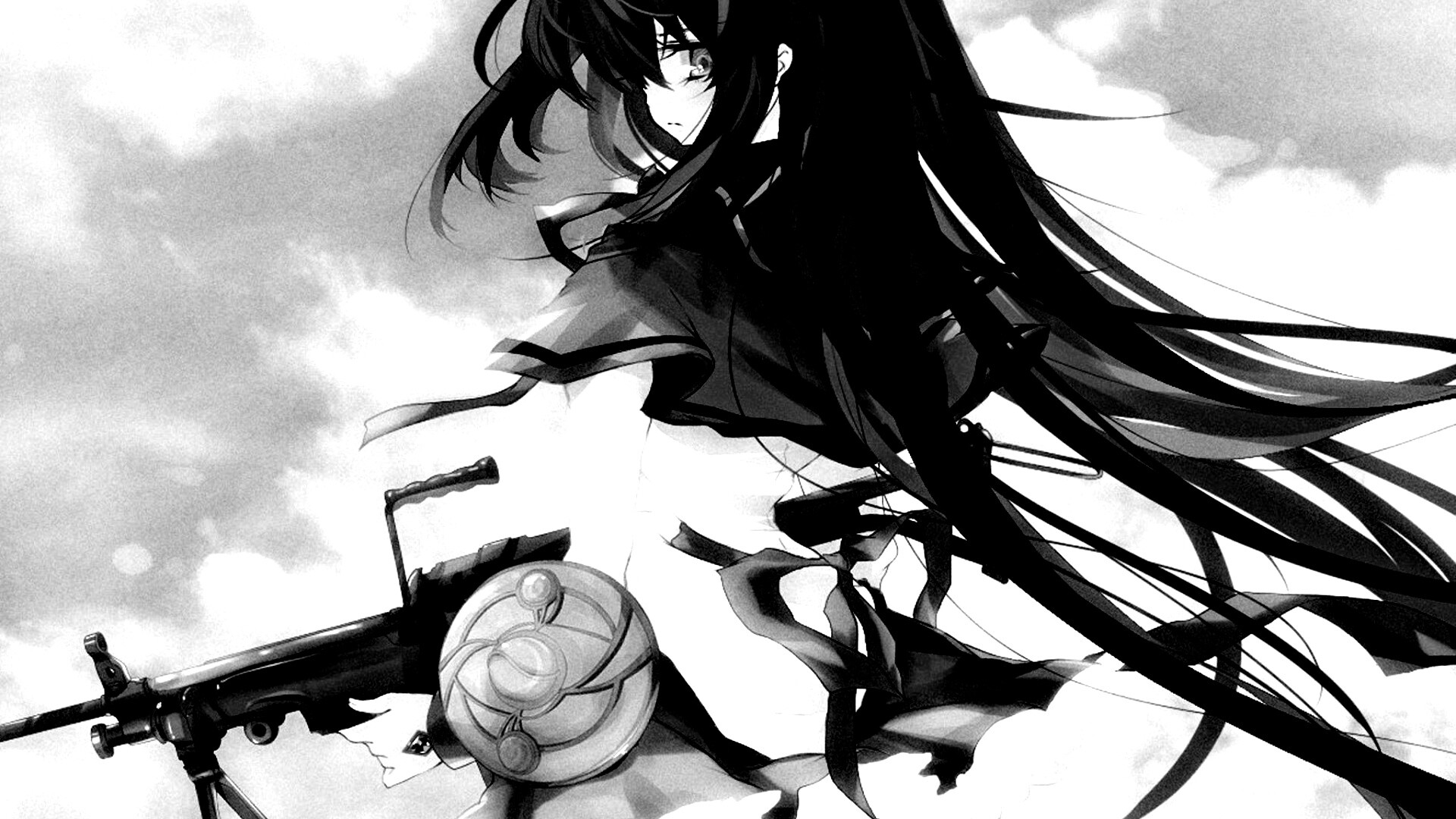 Девушка с автоматом обои