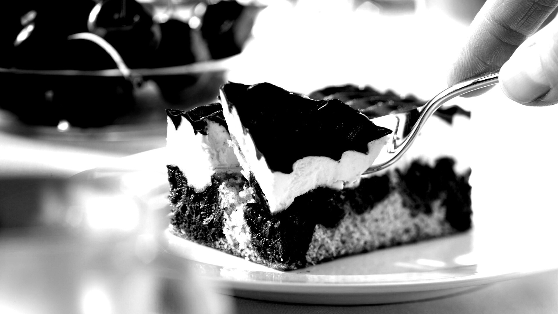 Вишневое пирожное обои