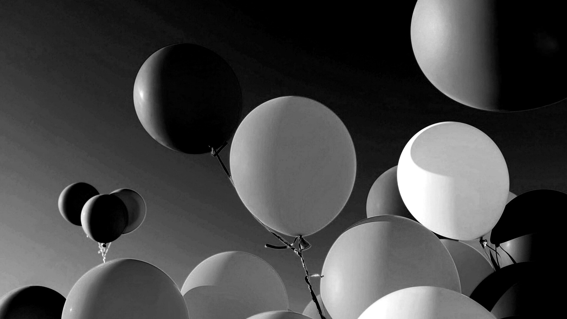 Разноцветные воздушные шарики обои