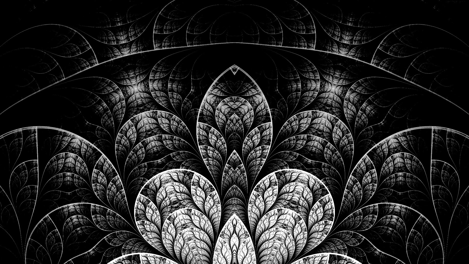 Фрактальные листья обои
