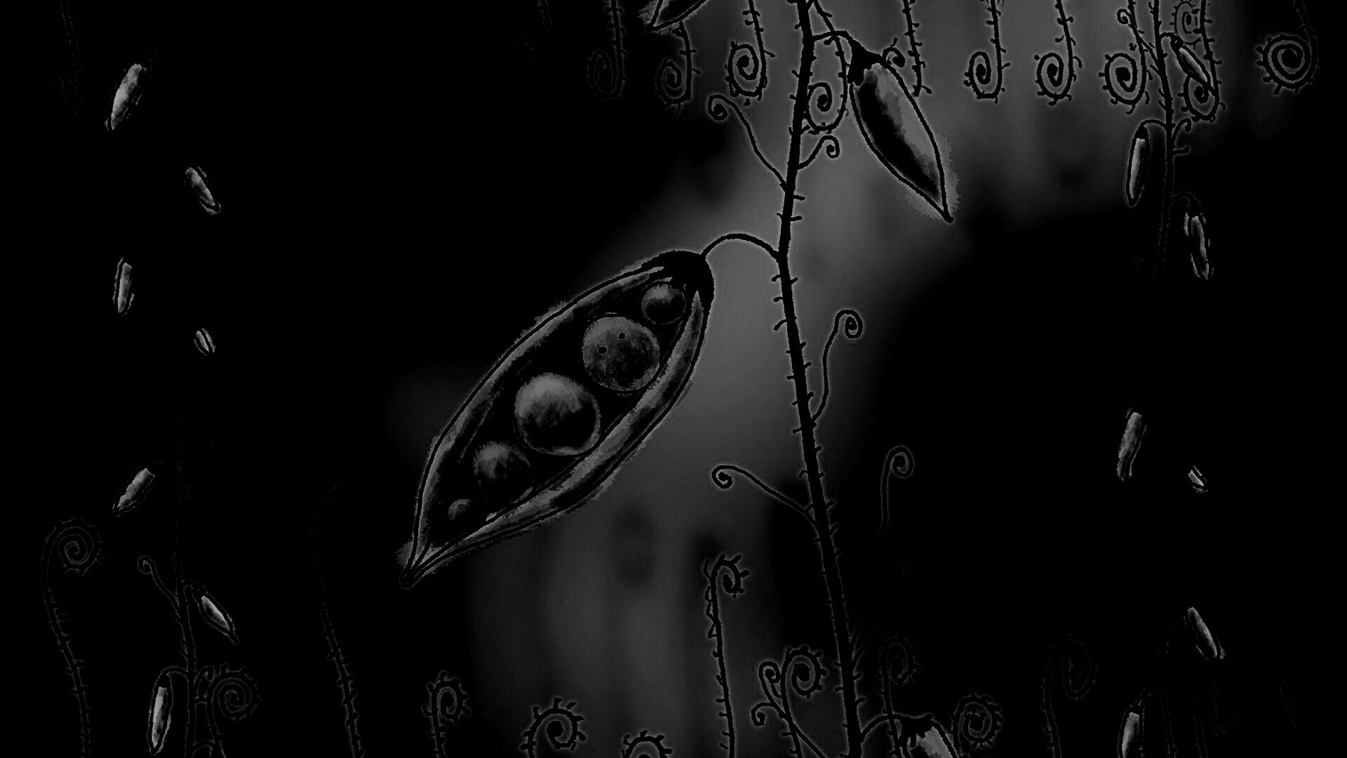 Мультяшная горошина обои