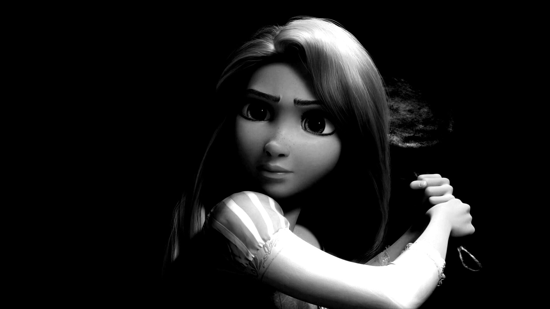 Рапунцель с сковородкой обои