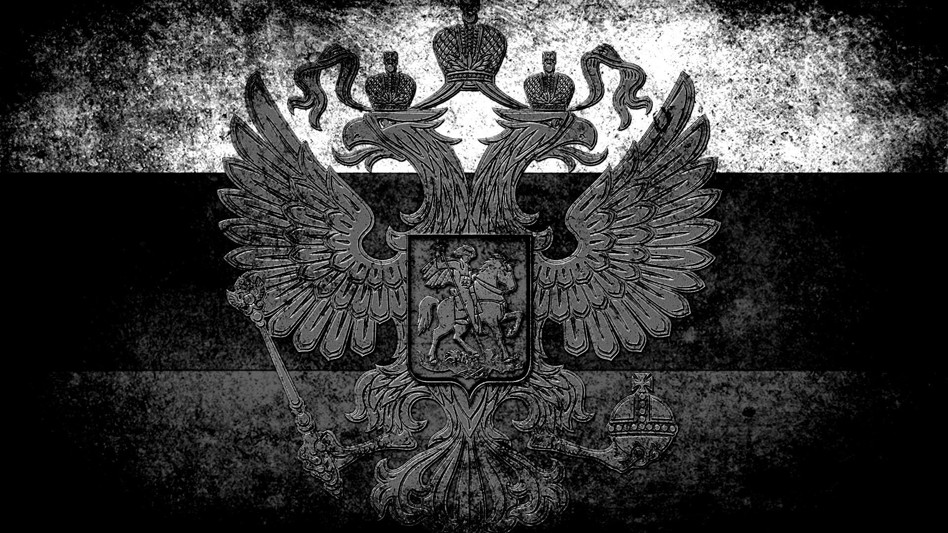 Флаг России в стиле гранж обои