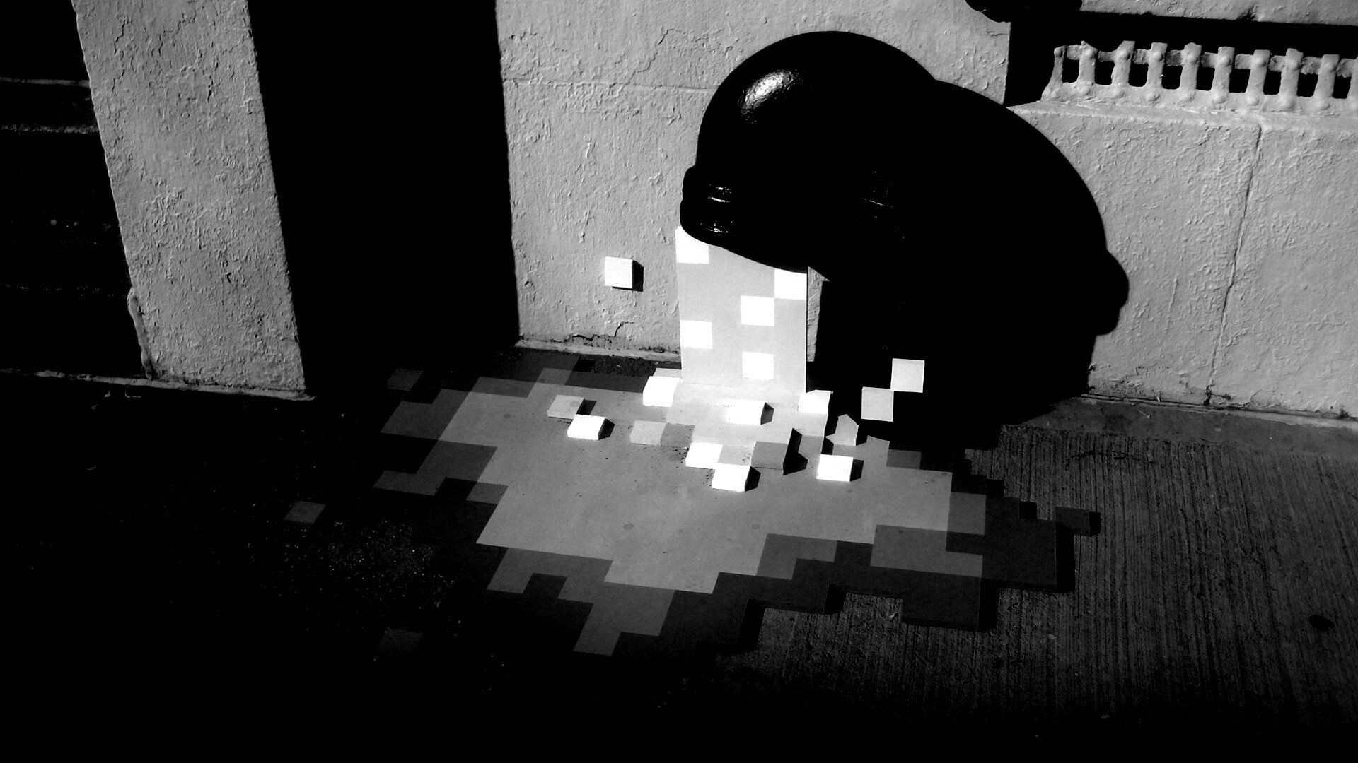 Пиксельный поток обои