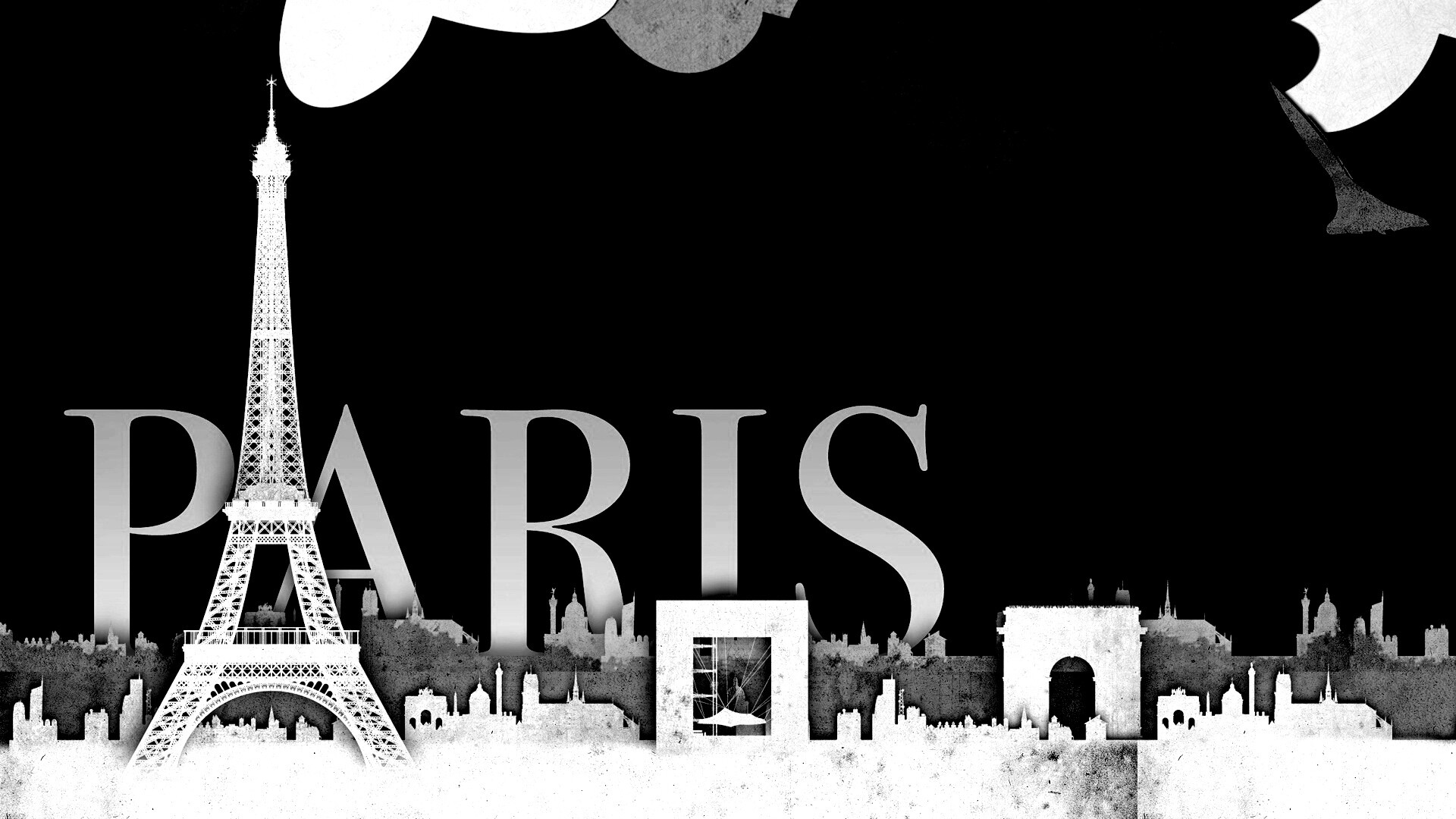 Париж в стиле декупажа обои