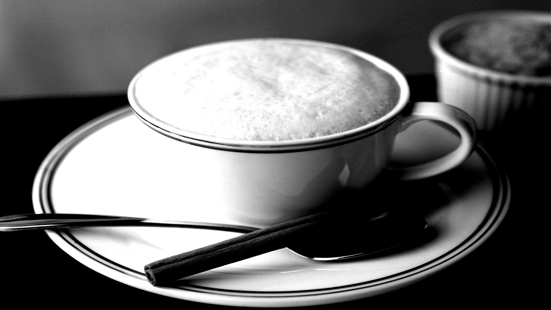 Чашечка кофе с корицей обои