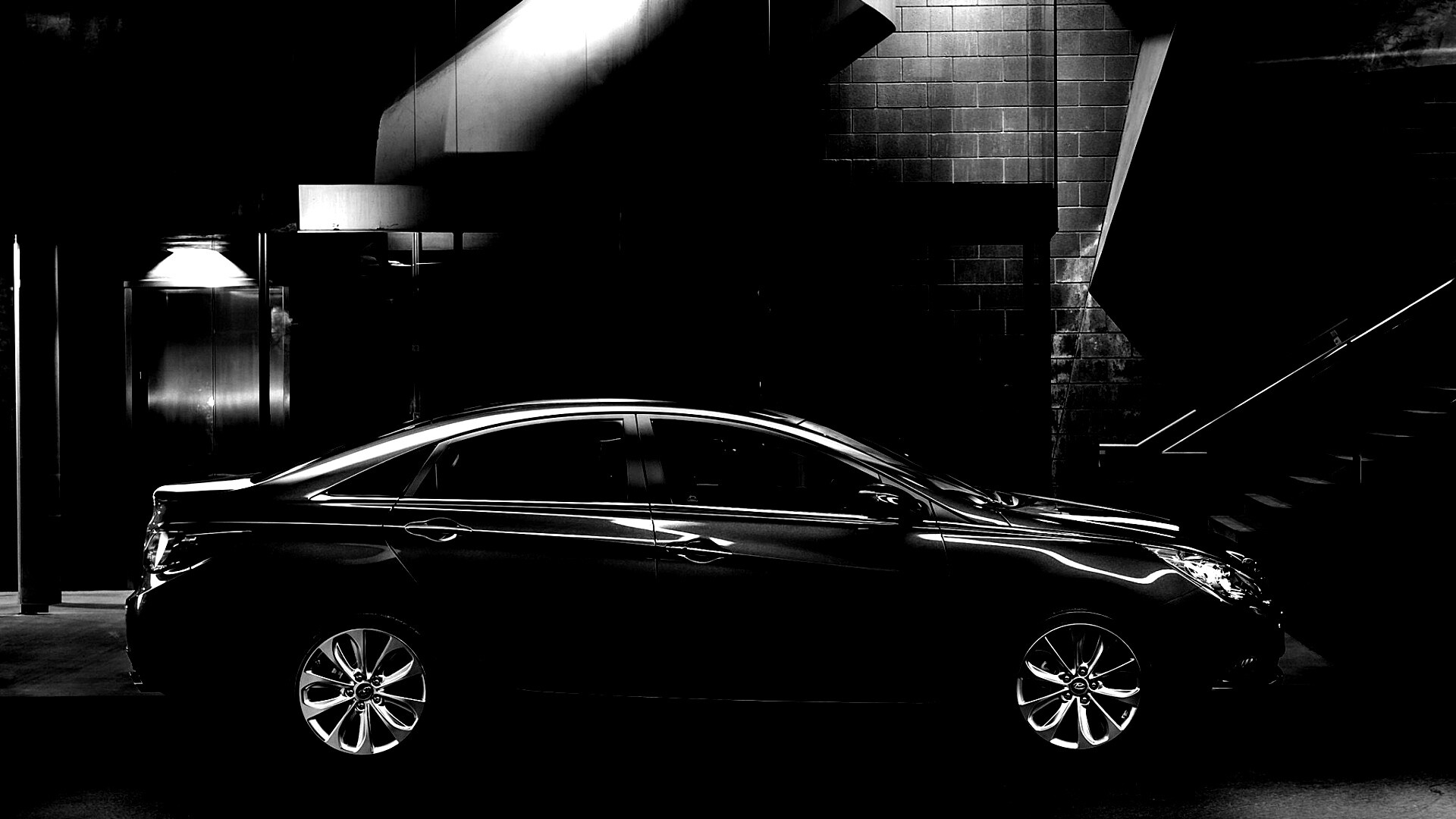 Красный хёндай солярис обои