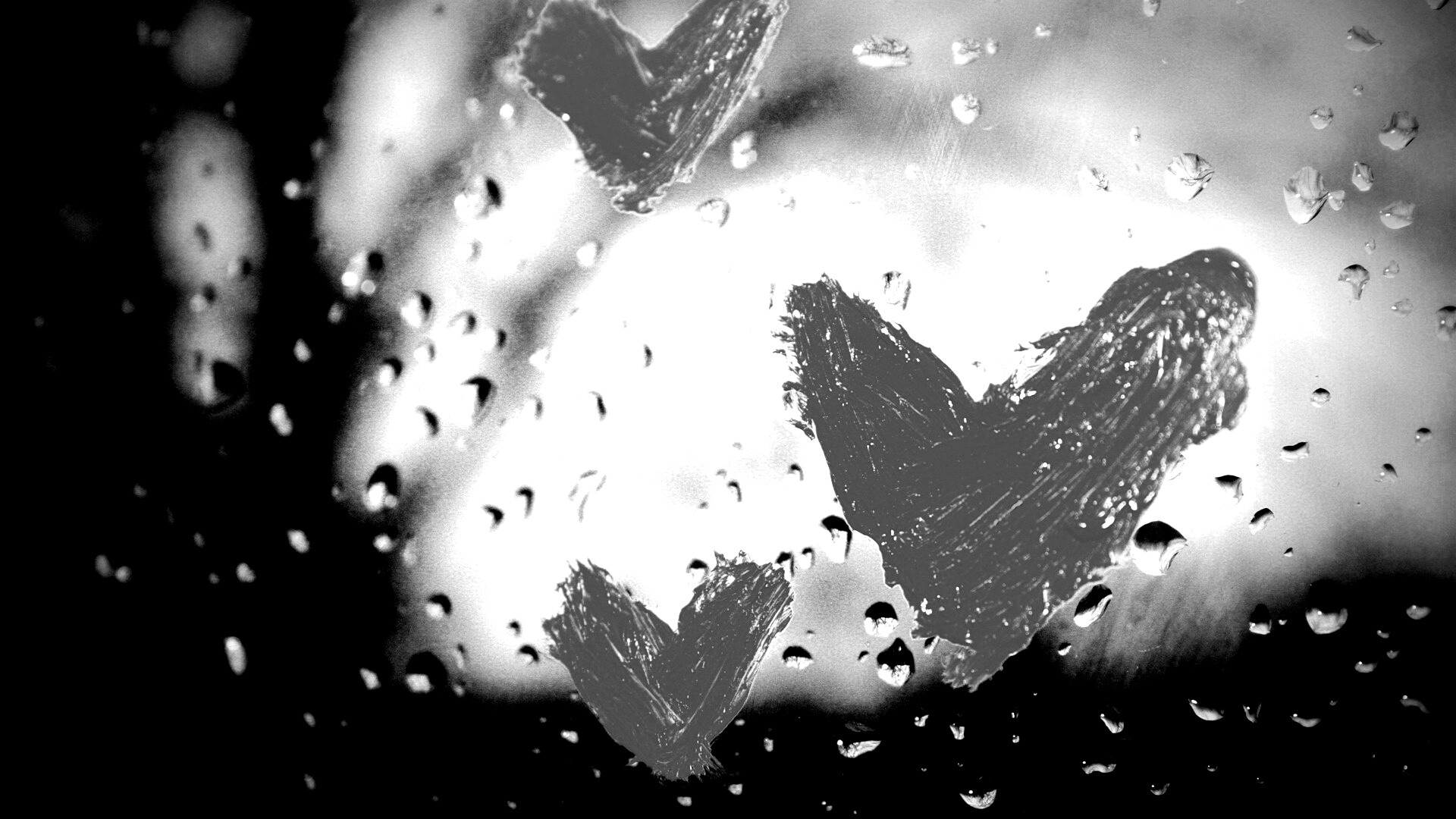 Сердечки помадой обои