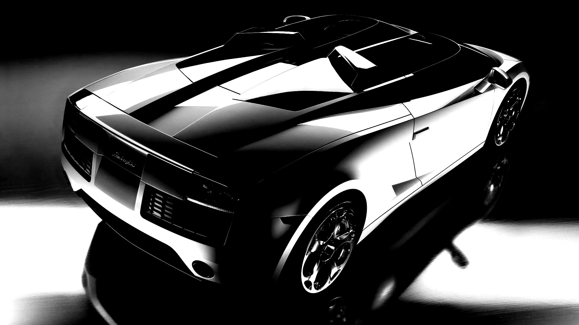 Светло-Серый Lamborghini (Сзади) обои