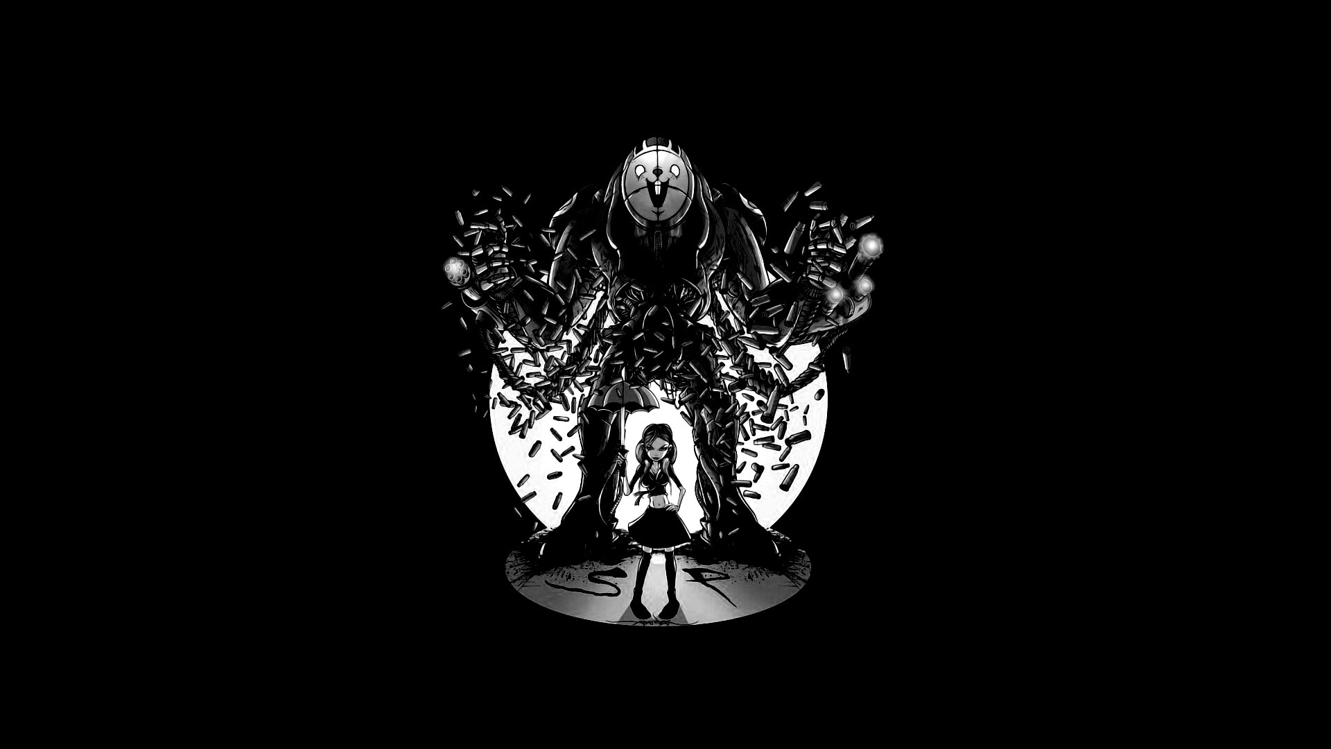 Куколка и боевой робот обои