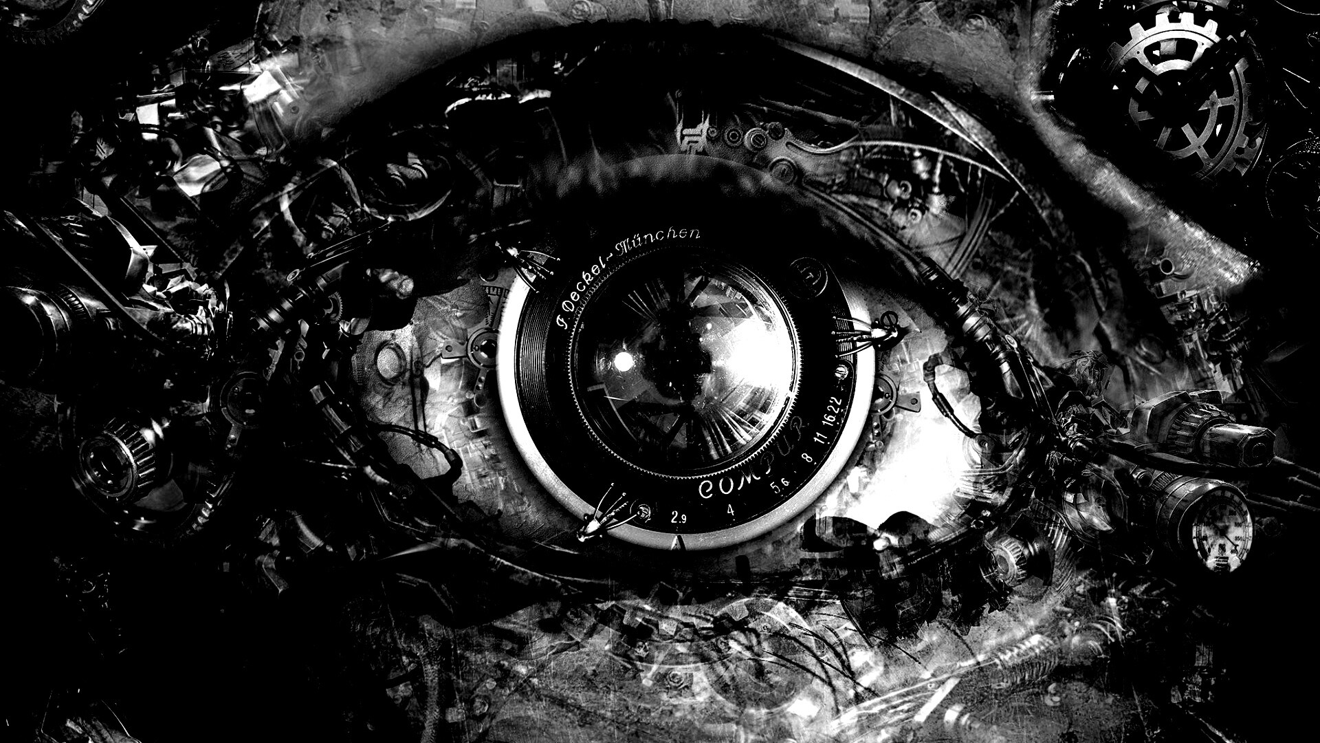 Механический глаз обои