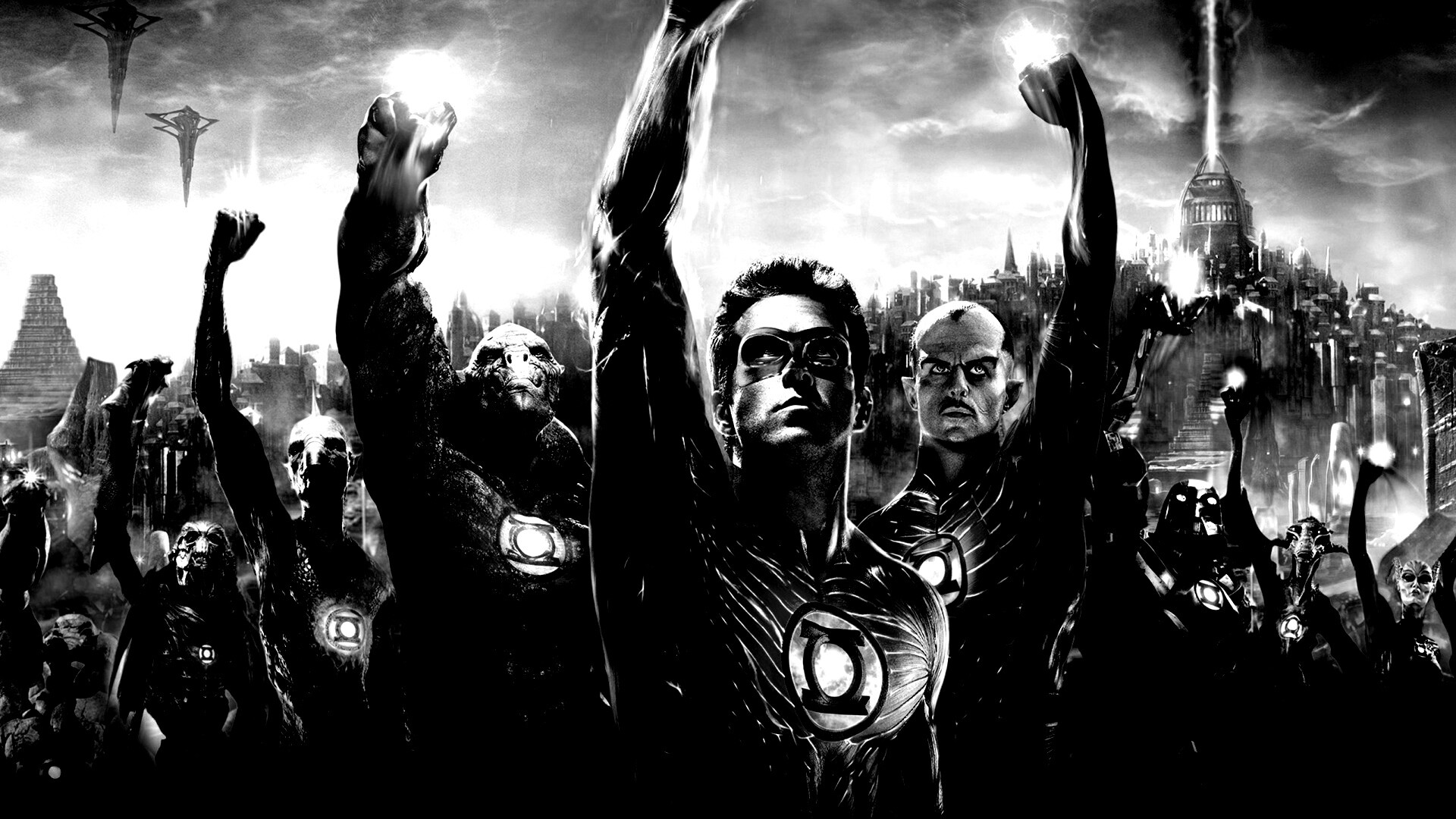 Зеленый фонарь обои