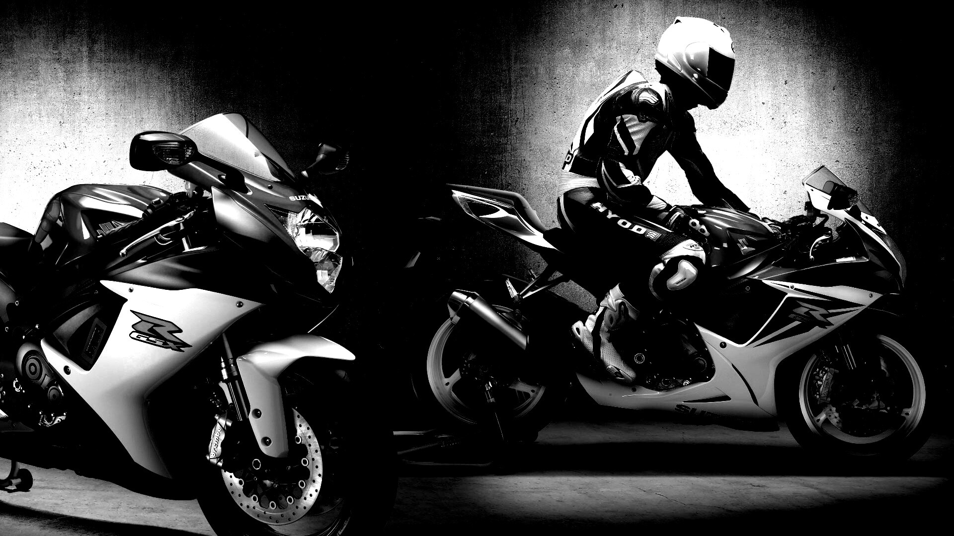 Suzuki и мотоциклист обои