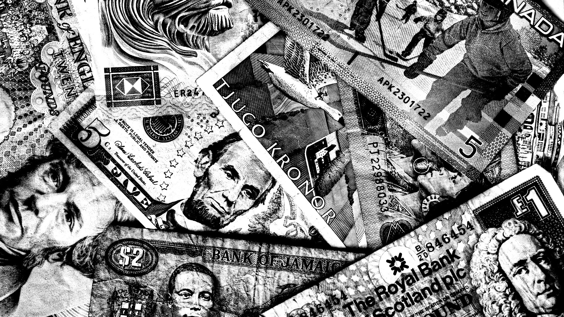 Купюры из разных стран обои