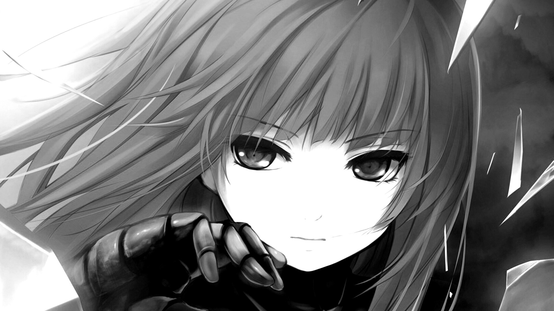 Аниме девушка с голубыми волосами обои