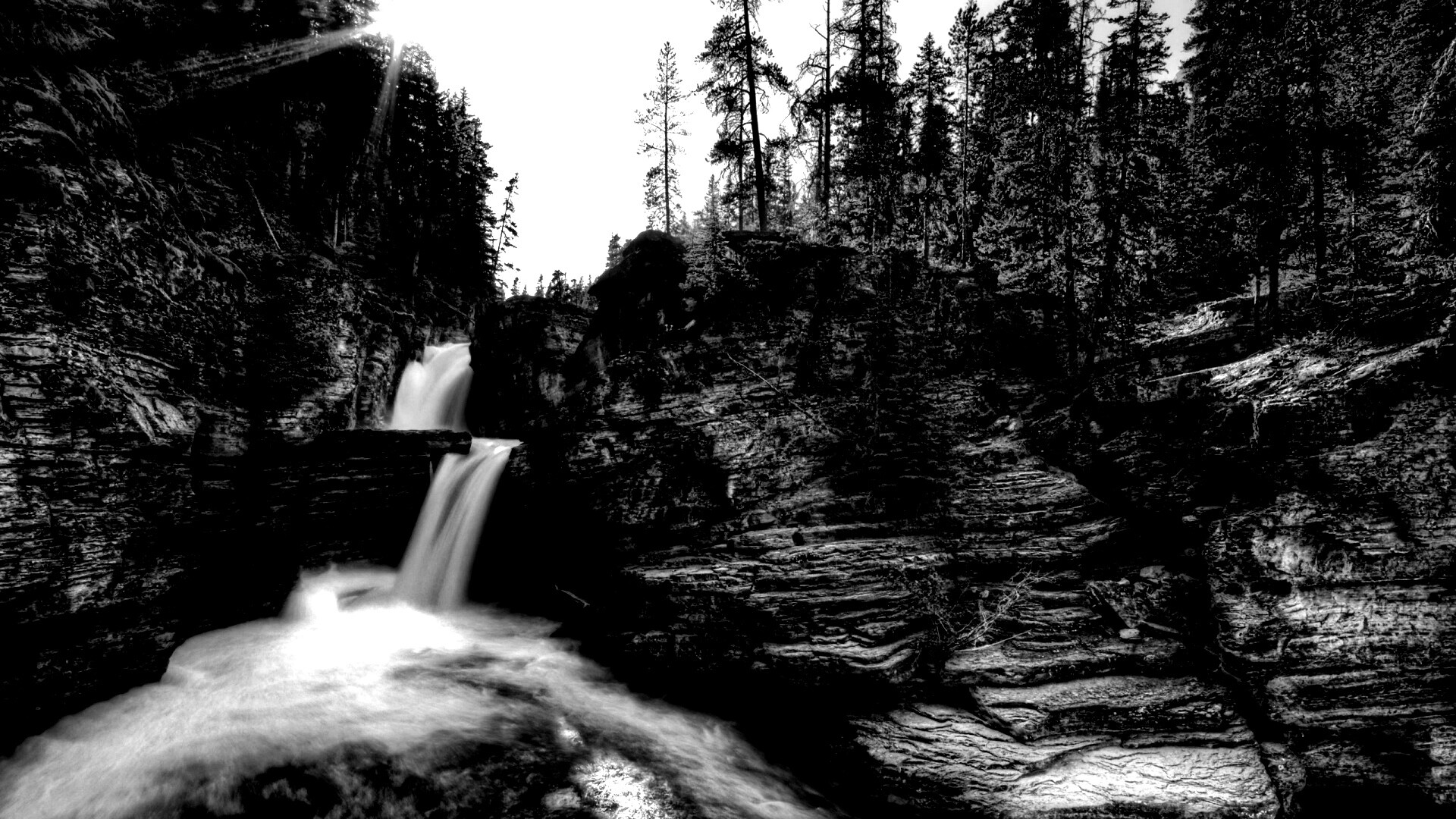 Горные водопады обои