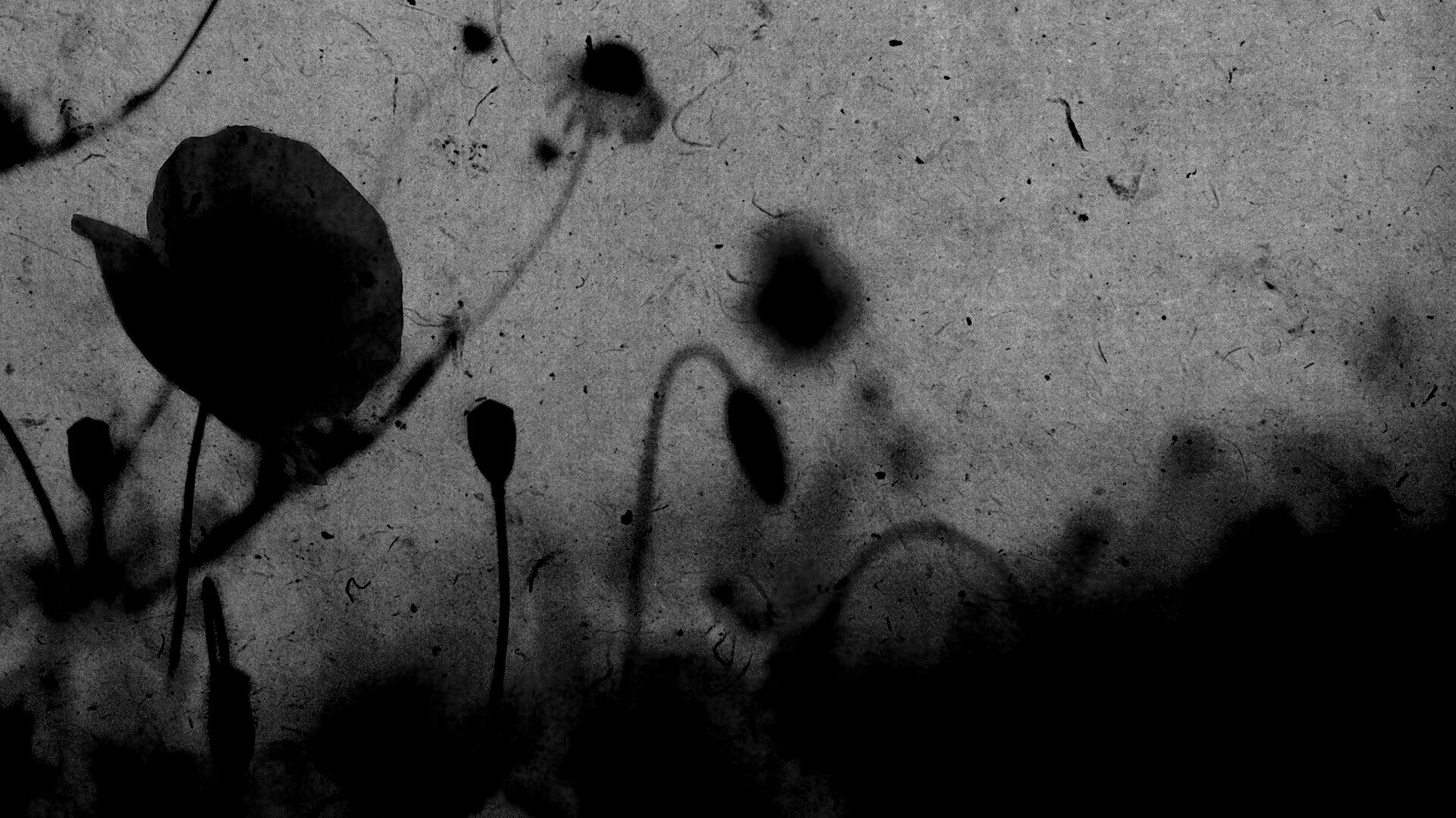 Кровавые цветы в стиле ретро обои