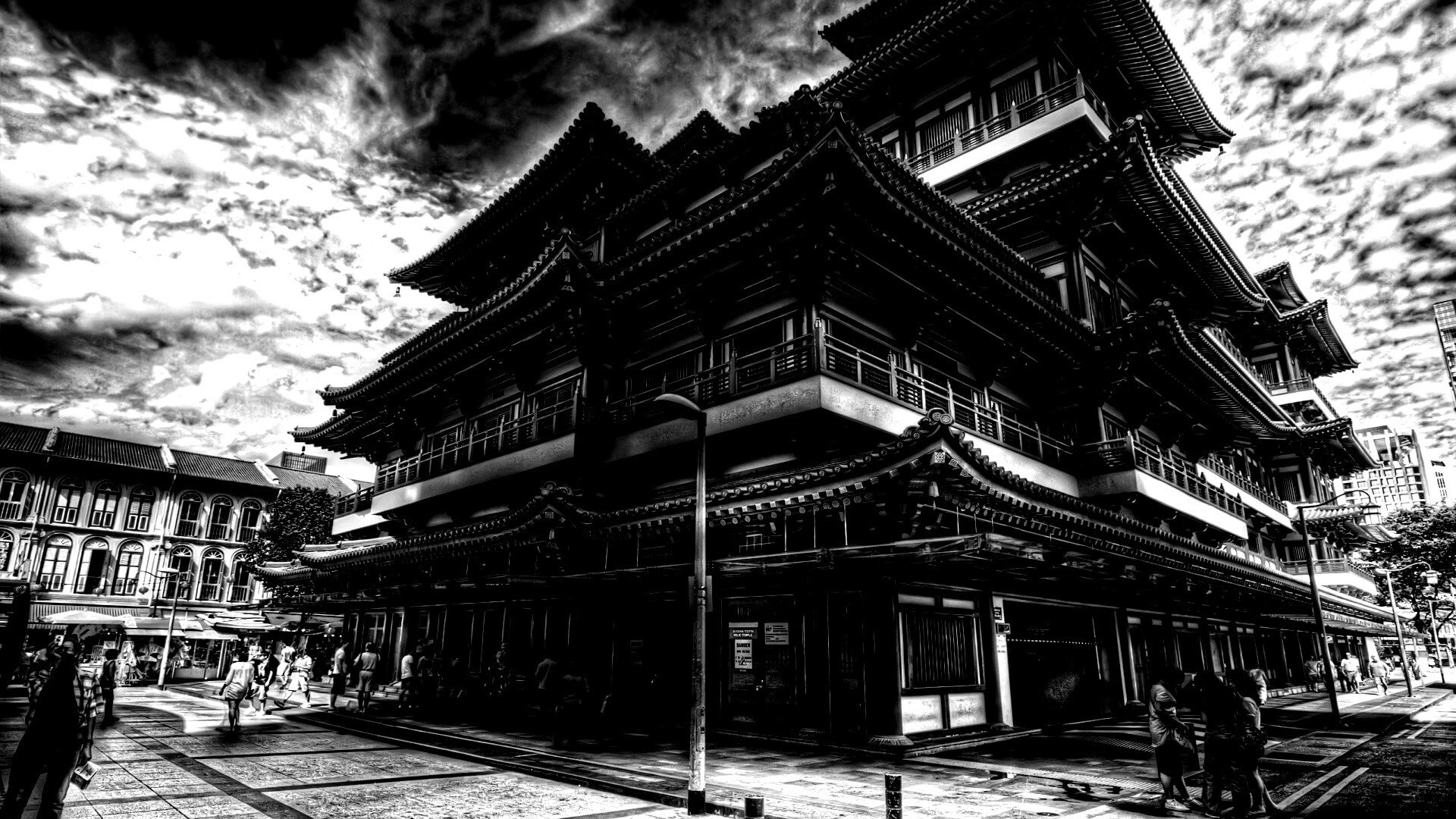 Храм в Сингапуре обои