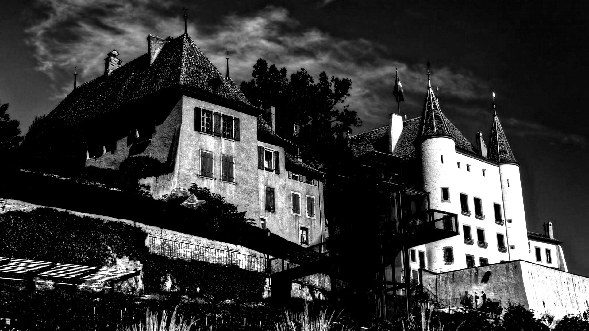 Дома с своеобразной архитектурой обои