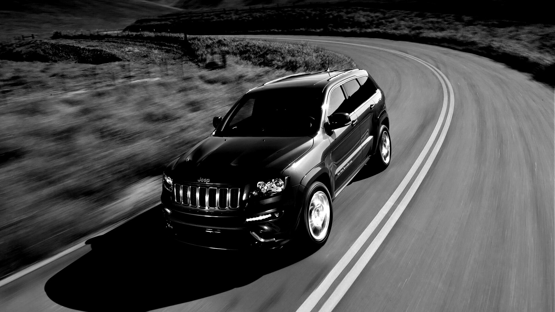 Jeep на дороге обои