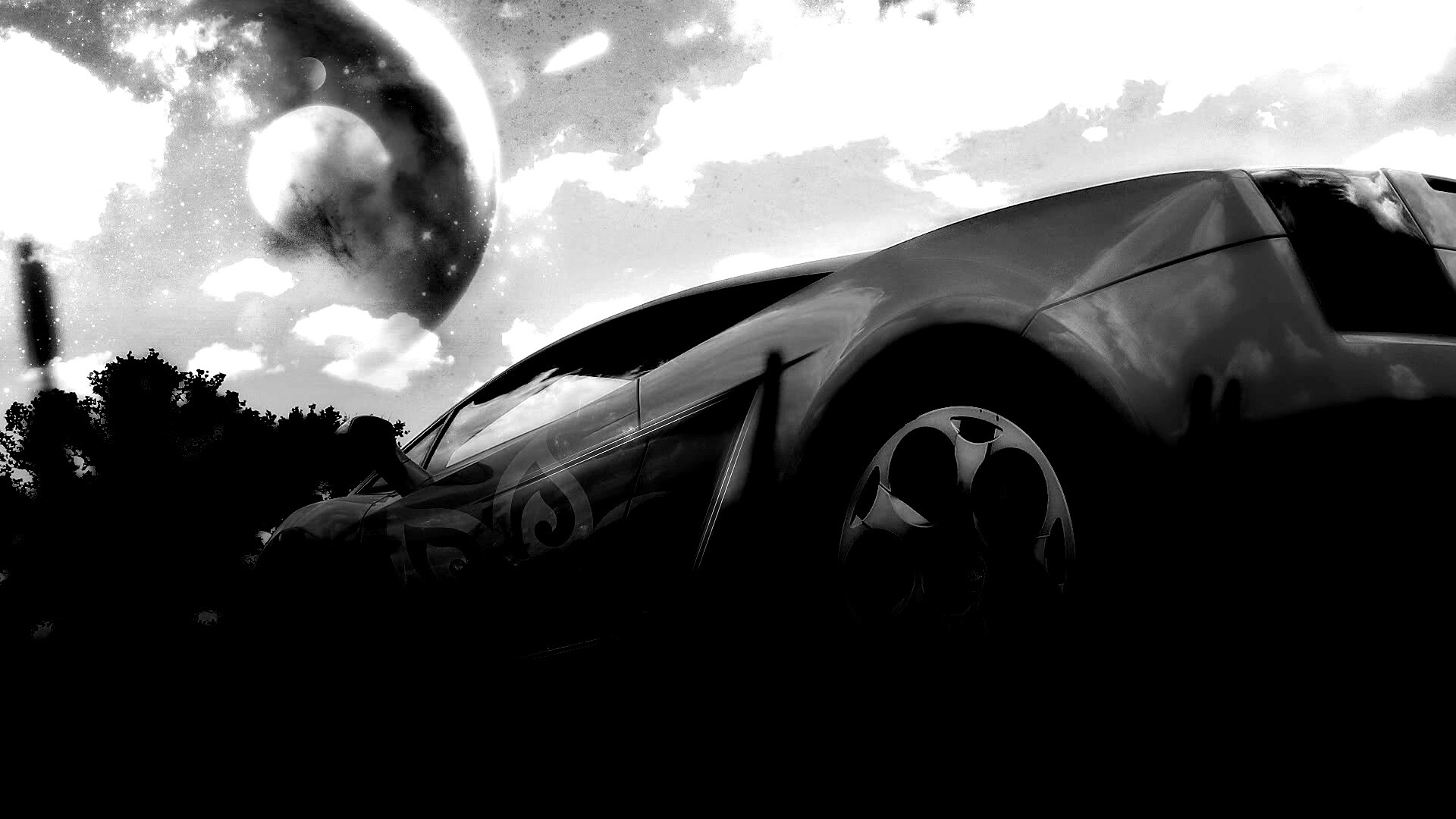 Lamborghini на другой планете обои