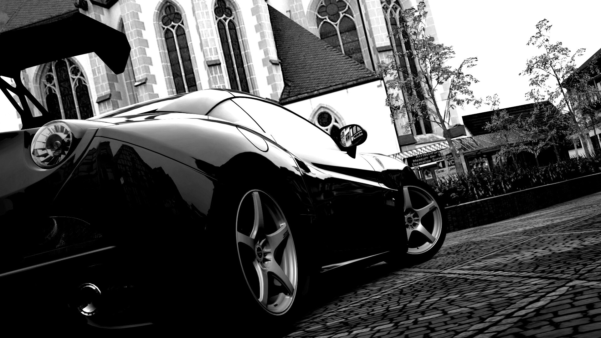 Ferrari на мостовой обои