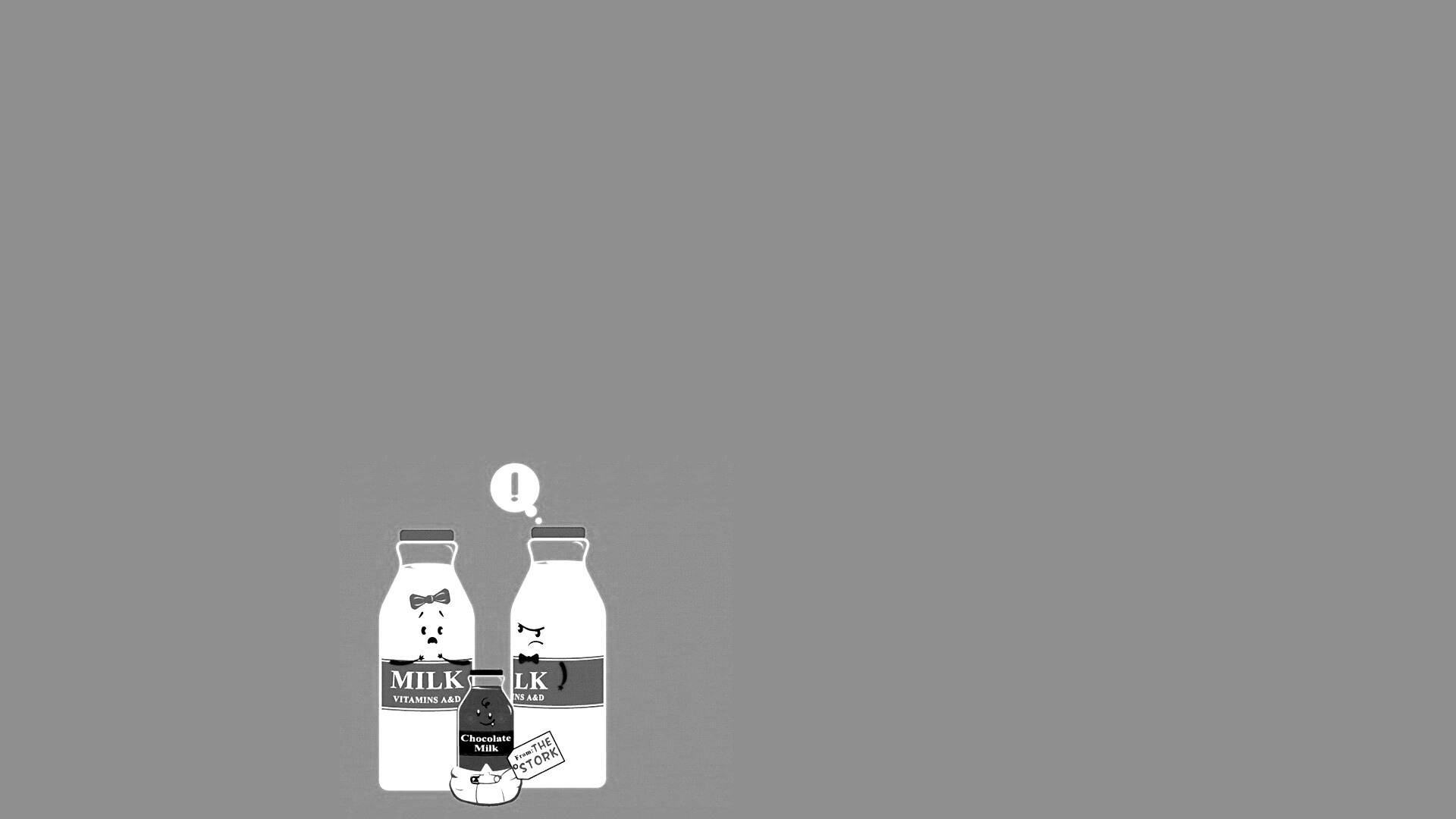 Бутылка молока сходила налево обои