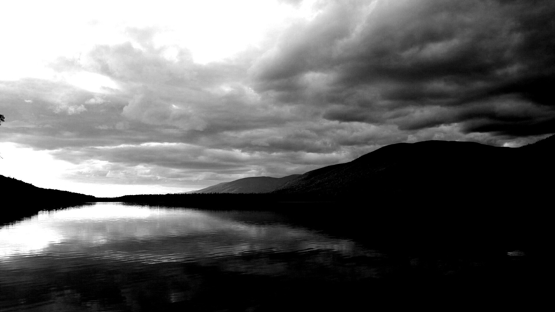 Вид на озеро обои