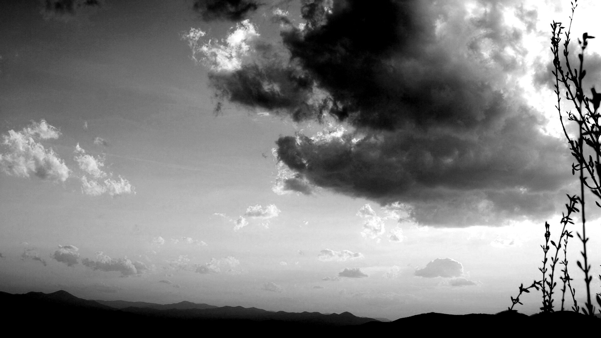 Горный закат обои