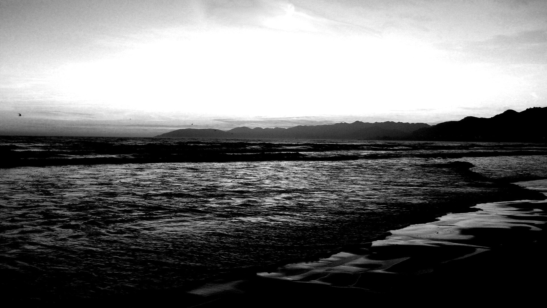 Восход на море обои