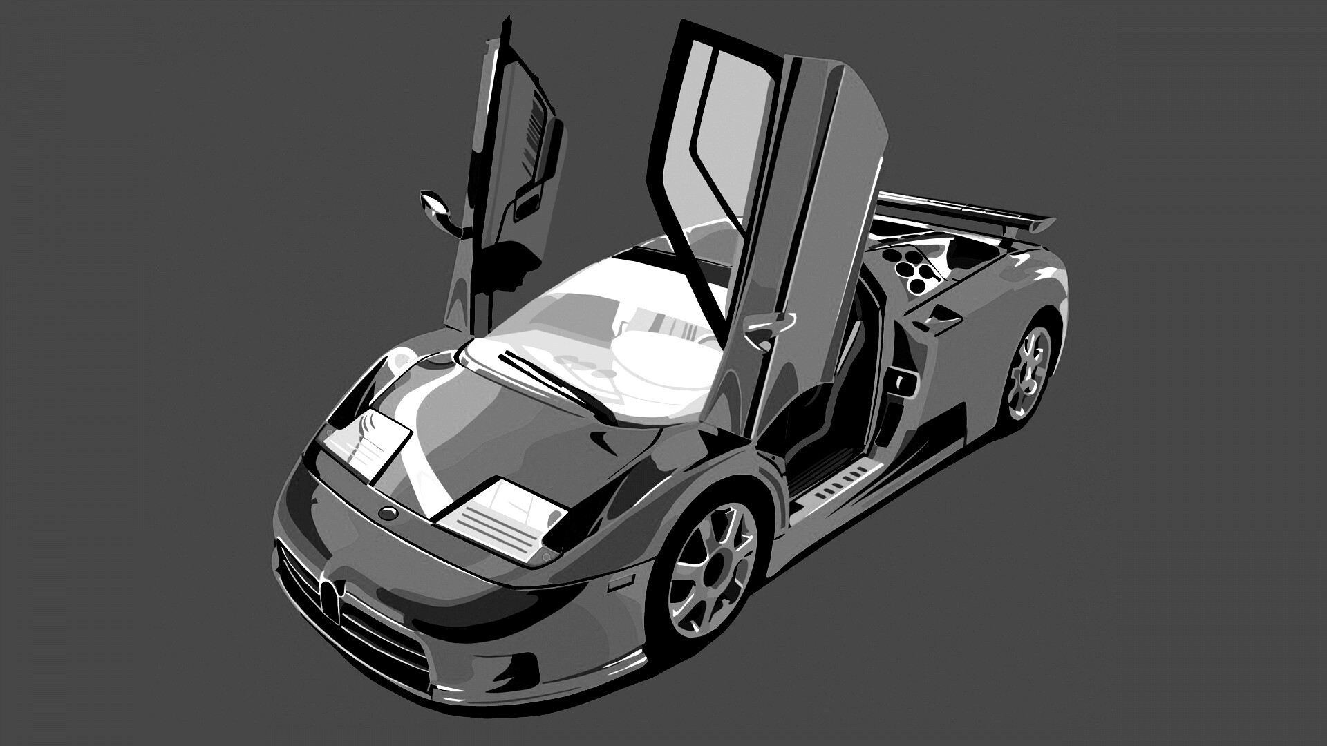 Bugatti EB 110 в векторе обои