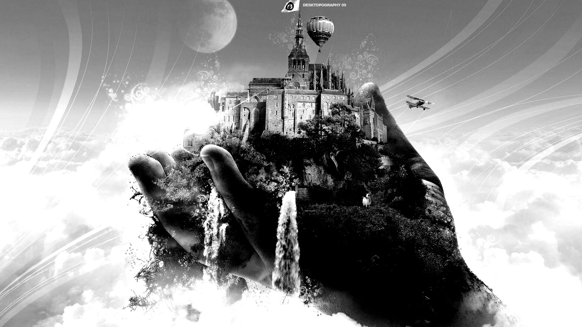 Замок в руке обои