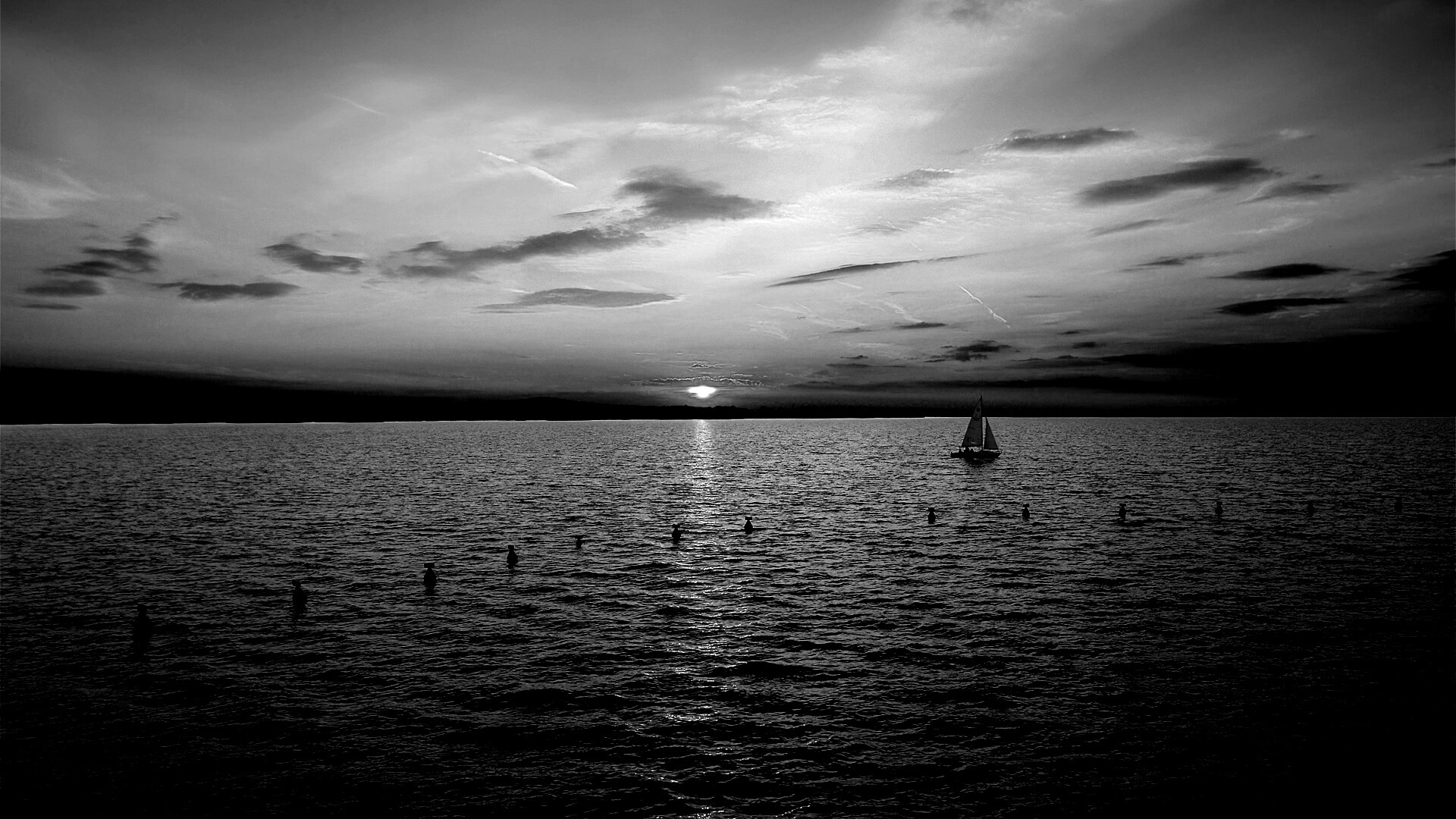 Морской закат обои