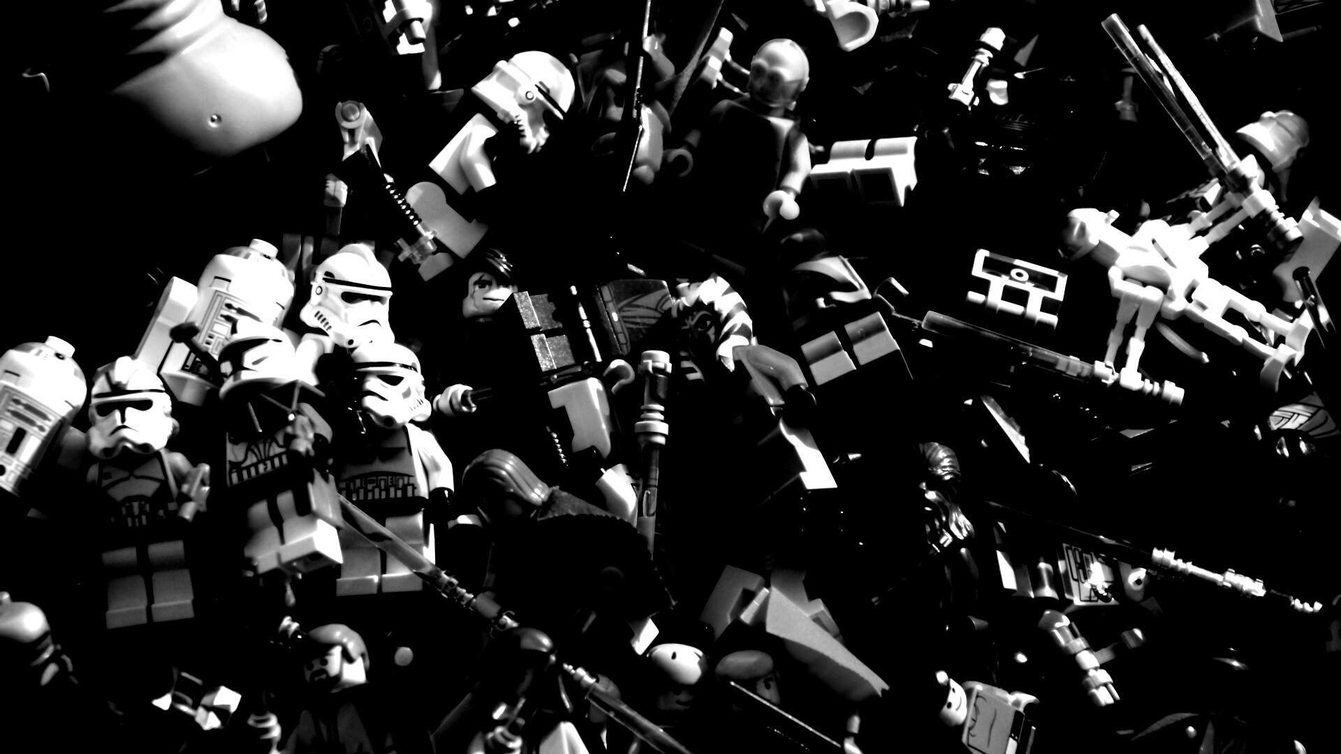 Человечки лего по мотивам звездных войн обои